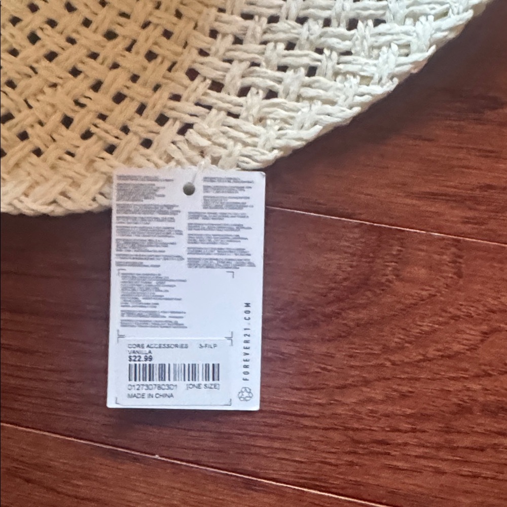 Forever 21 Ivory Woven Straw Sun Hat - Picture 2 of 2